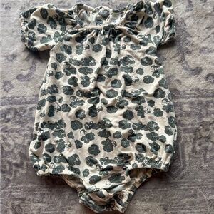Kate Quinn Cream and Gray Floral Bodysuit